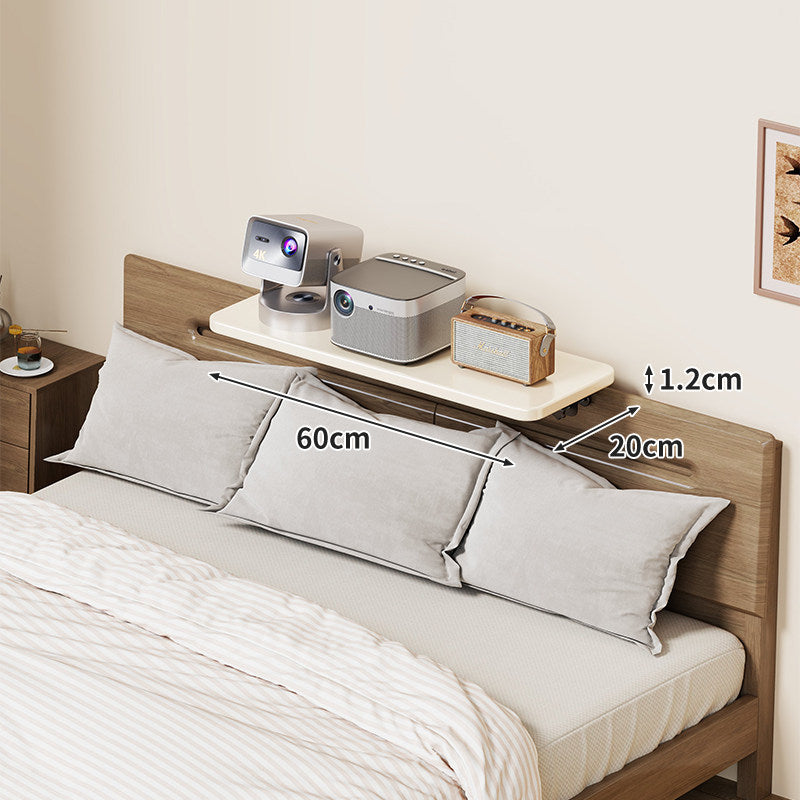 Slim Floating Kopfteil Nachttischregal mit ultra-dünnem Profil und abgerundeten Ecken