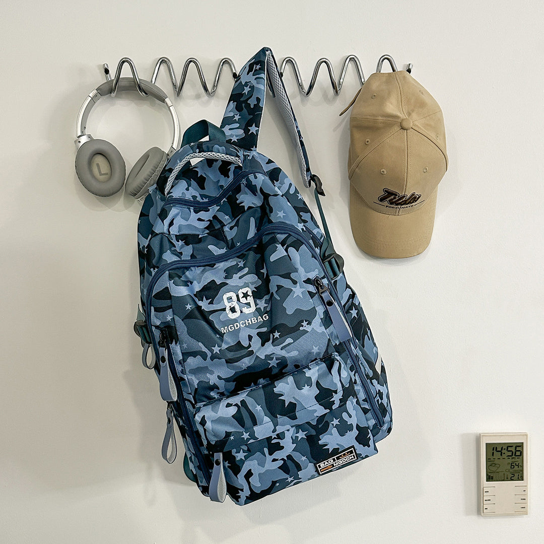 Vielseitiger Camouflage-Rucksack mit Multi-Taschen-Design Karnz