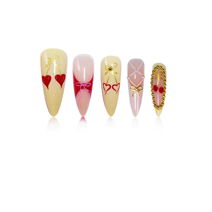 Dekorative Glam Nagelkunst Extensions Karnz
