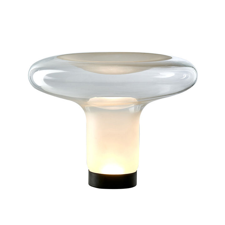 Moderne skulpturale Glas-Tischlampe