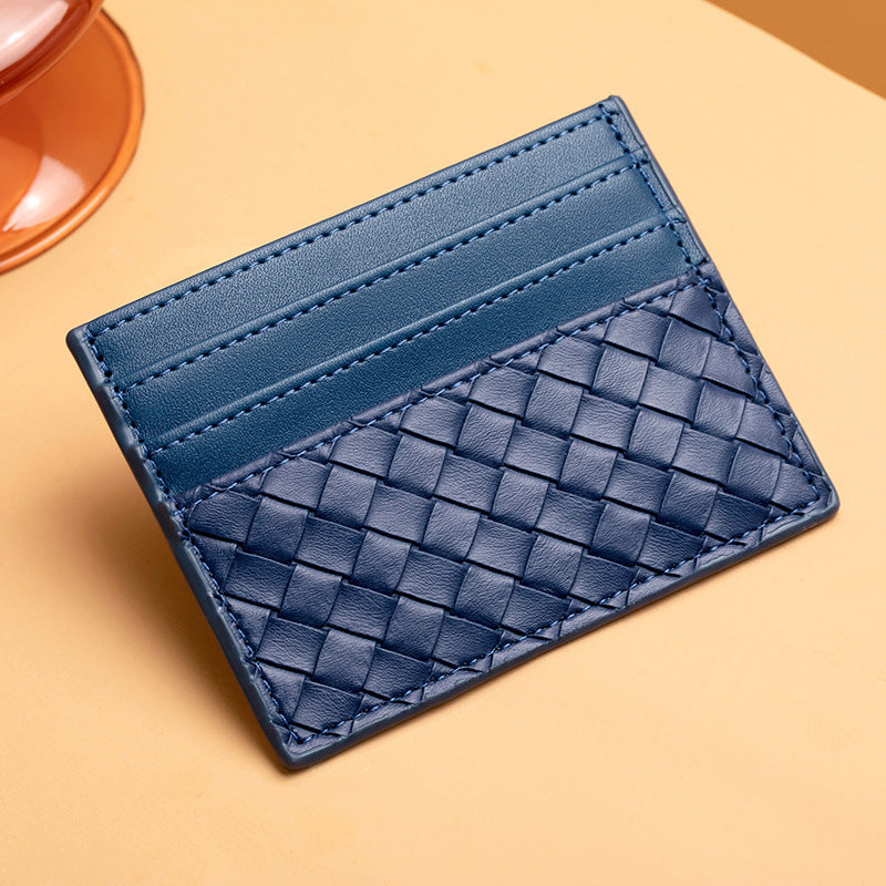 Woven Leather Card Holder Karnz
