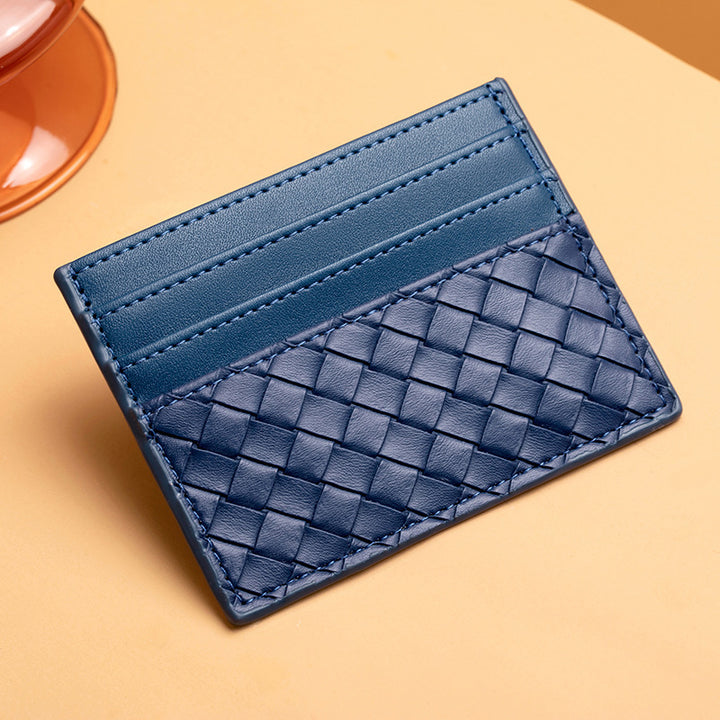 Woven Leather Card Holder Karnz