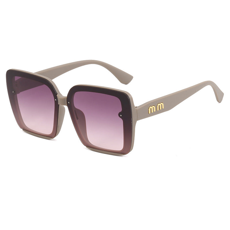 Damen modische quadratische Sonnenbrille mit gradienten Gläsern Karnz