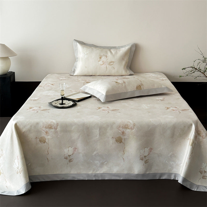 Bettwäschegarnitur aus feinem Baumwollsatin mit klassischem Toile-de-Jouy-Print und satiniertem Saum