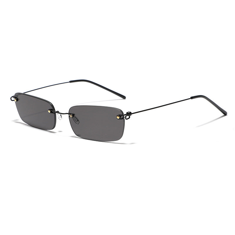 Damen stilvolle Rechteck-Sonnenbrille mit hochwertigem Metallrahmen Karnz