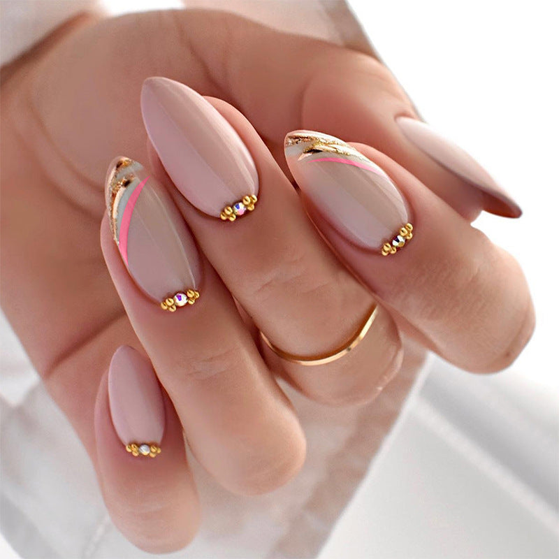 Elegantes Press-On-Nail-Set mit floralem Design Karnz