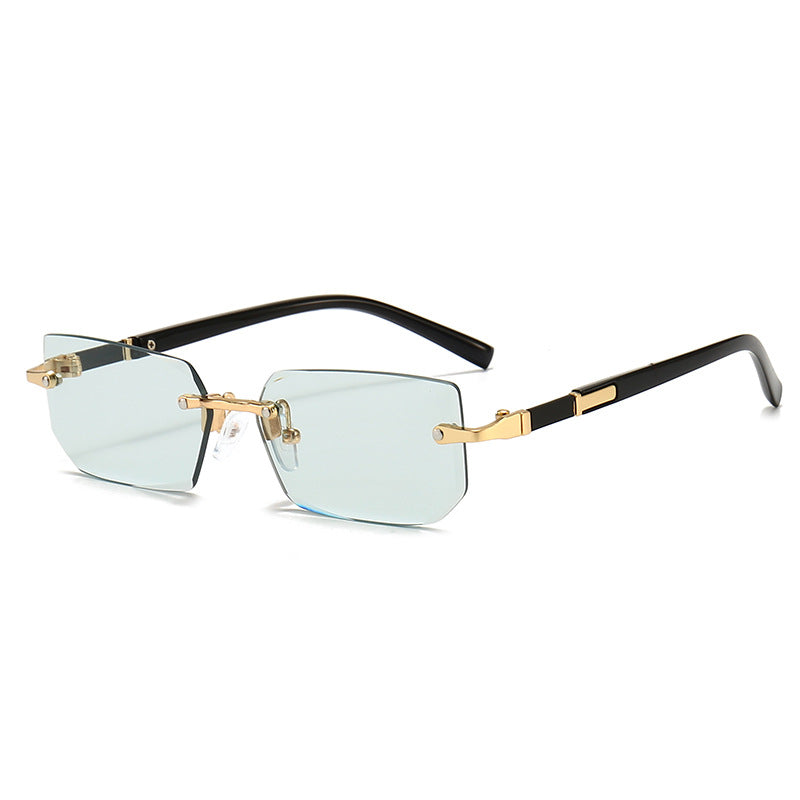 Damen elegante und modische Sonnenbrille mit transparentem Rahmen Karnz