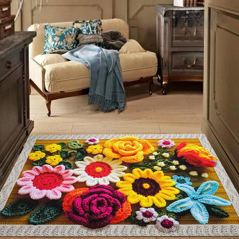 Blumenmuster Eingangsmatte