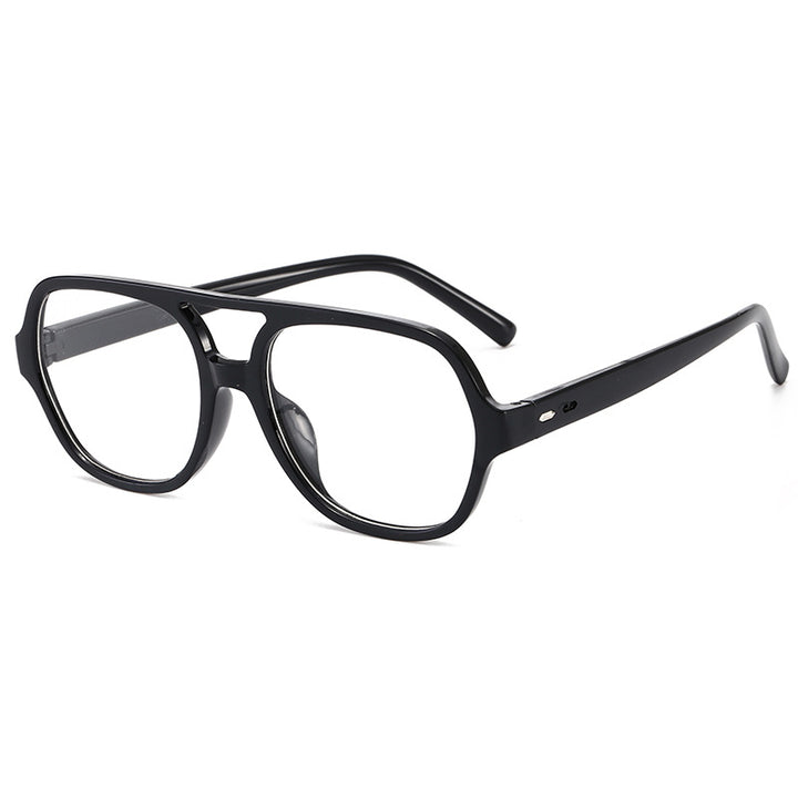 Damen quadratische Brille mit klarem Rahmen und modischem Design Karnz