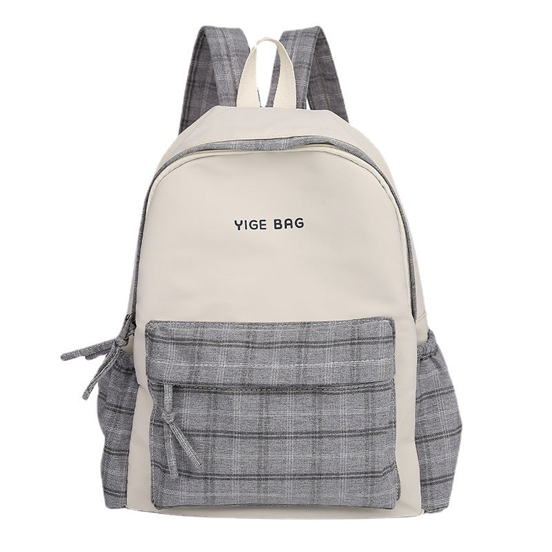 Lässiger Plaid-Muster-Rucksack Karnz