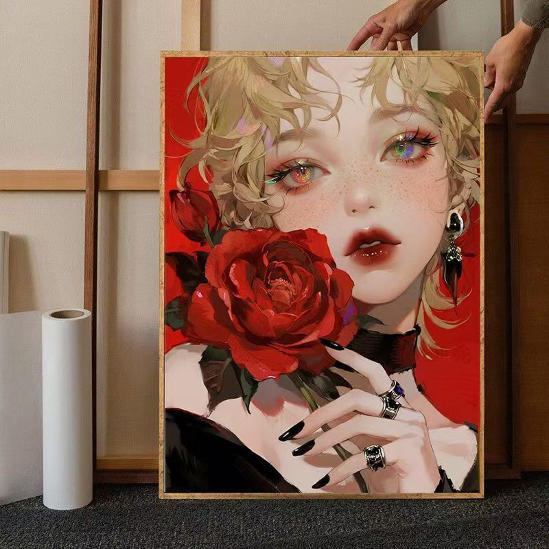 Zeitgenössische Florale Porträt Leinwand Kunst Karnz