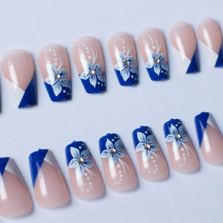 Elegantes Florales Nagelkunstset