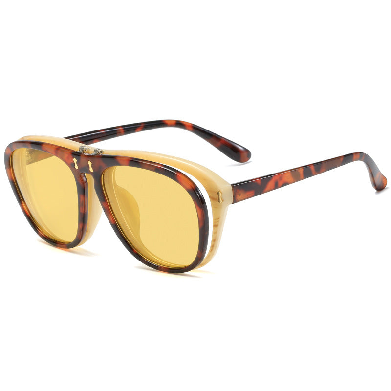 Damen moderne oversized Sonnenbrille mit einzigartigem Tortoise-Design Karnz