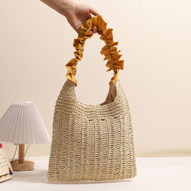 Damen Modische und handgefertigte Taschen mit rüschenförmigem Griff Karnz