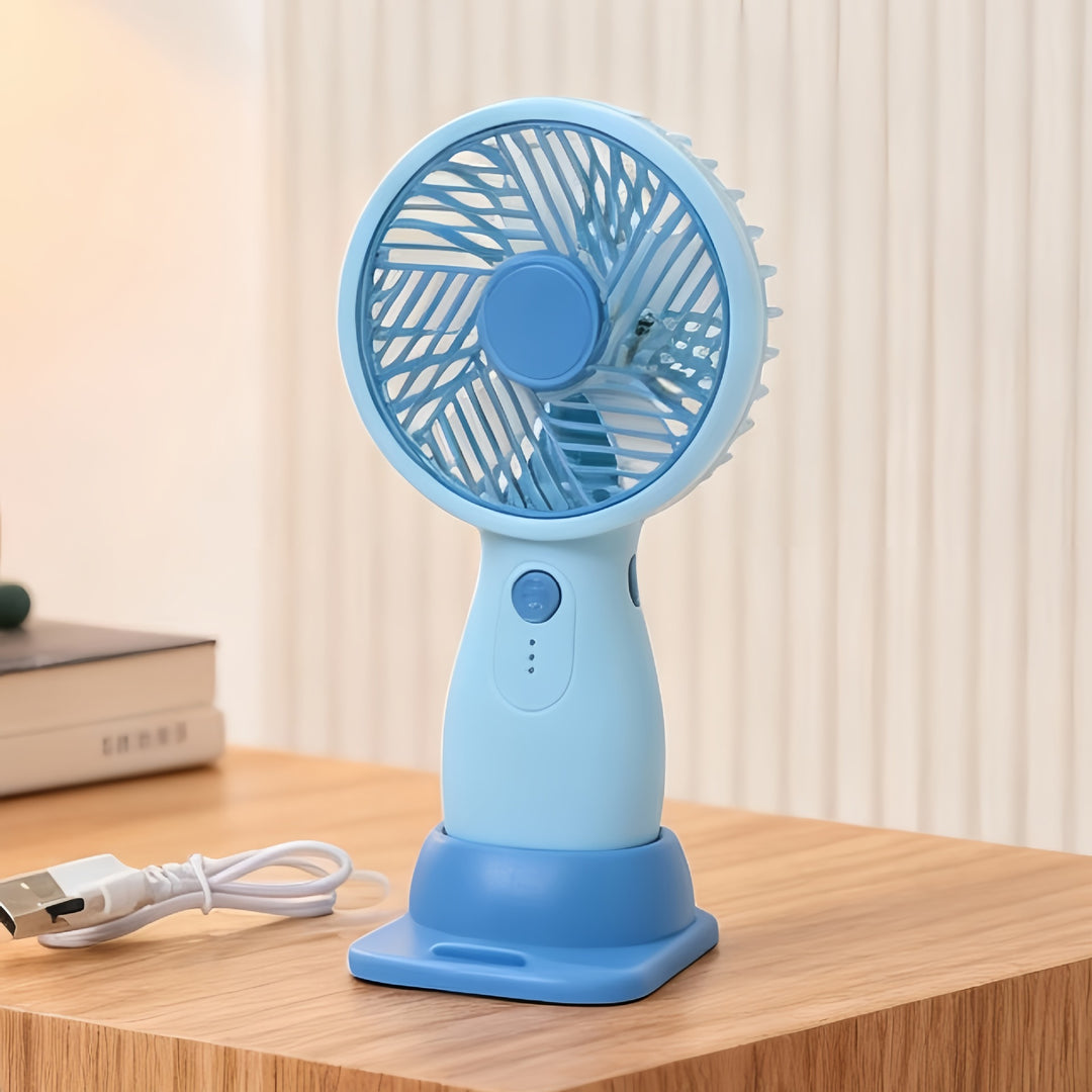 Damen Tragbarer Tischventilator mit flexiblem Neigungsmechanismus und leistungsstarker Akkutechnologie Karnz
