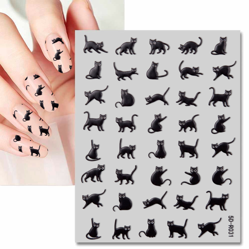 Niedliche Elefant Nagelkunst Aufkleber