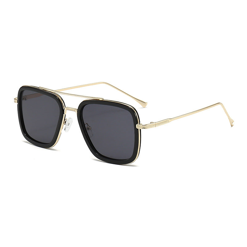 Damen modische quadratische Sonnenbrille mit metallischen Details Karnz