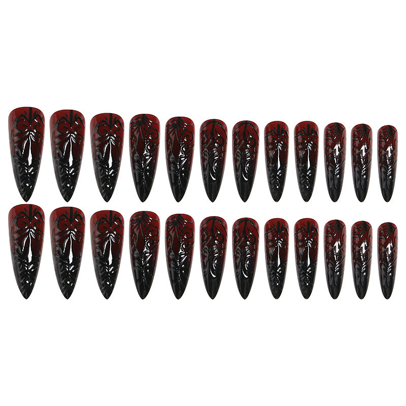 Kunstnagel-Set mit elegantem floralen Design Karnz