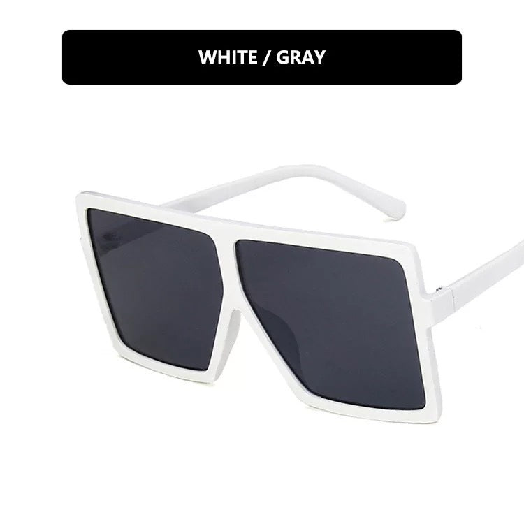 Damen moderne oversized Sonnenbrille mit transparentem Rahmen und stilvollen Gläsern Karnz