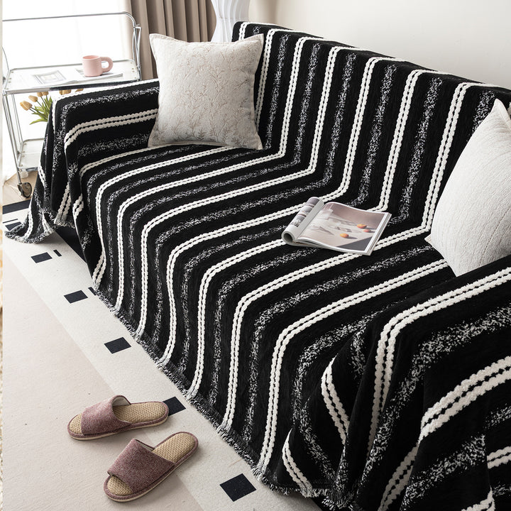 Gestreifte Textur Sofa Decke