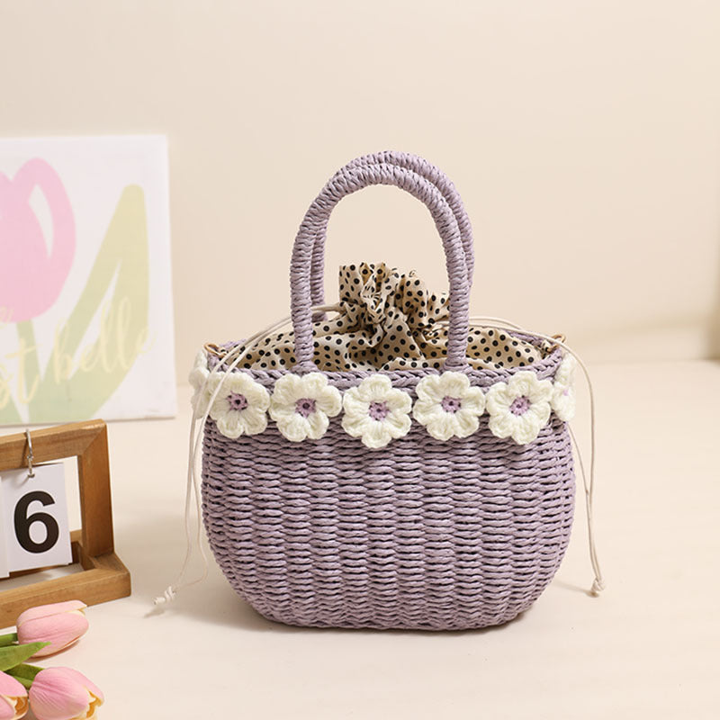 Damen Handtasche mit floralen Verzierungen Karnz