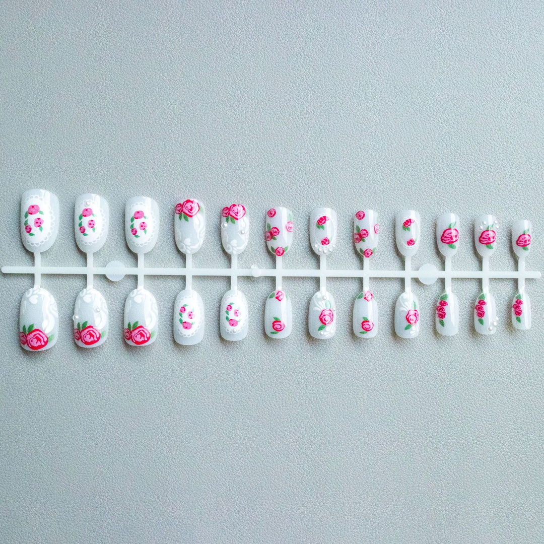 Florales Spitzen Design Nagel Kunst Set