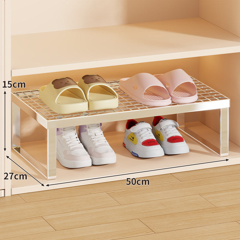 Stapelfähiger Mesh-Top Schuhregal Riser Organizer