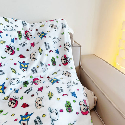 Crayon Shinchan-Themen Fleece-Wurfdecke