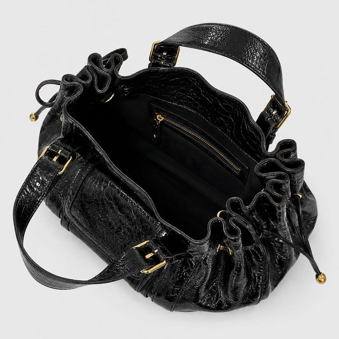 Luxuriöse Texturierte Lederhandtasche
