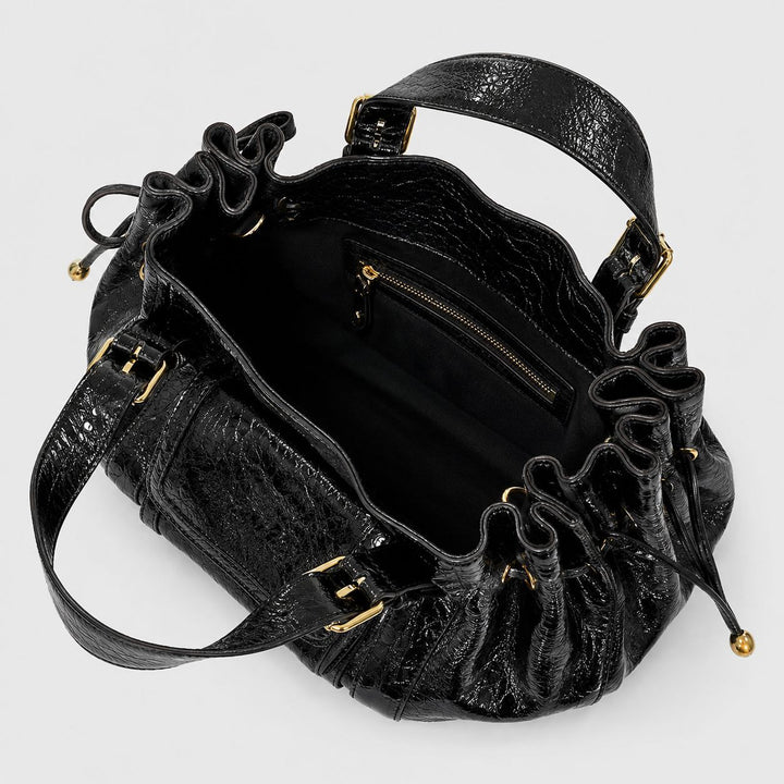 Luxuriöse Texturierte Lederhandtasche