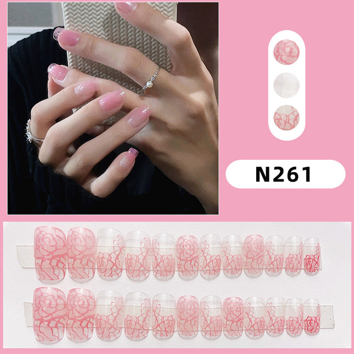 Blumenmuster Press-On Nagelset