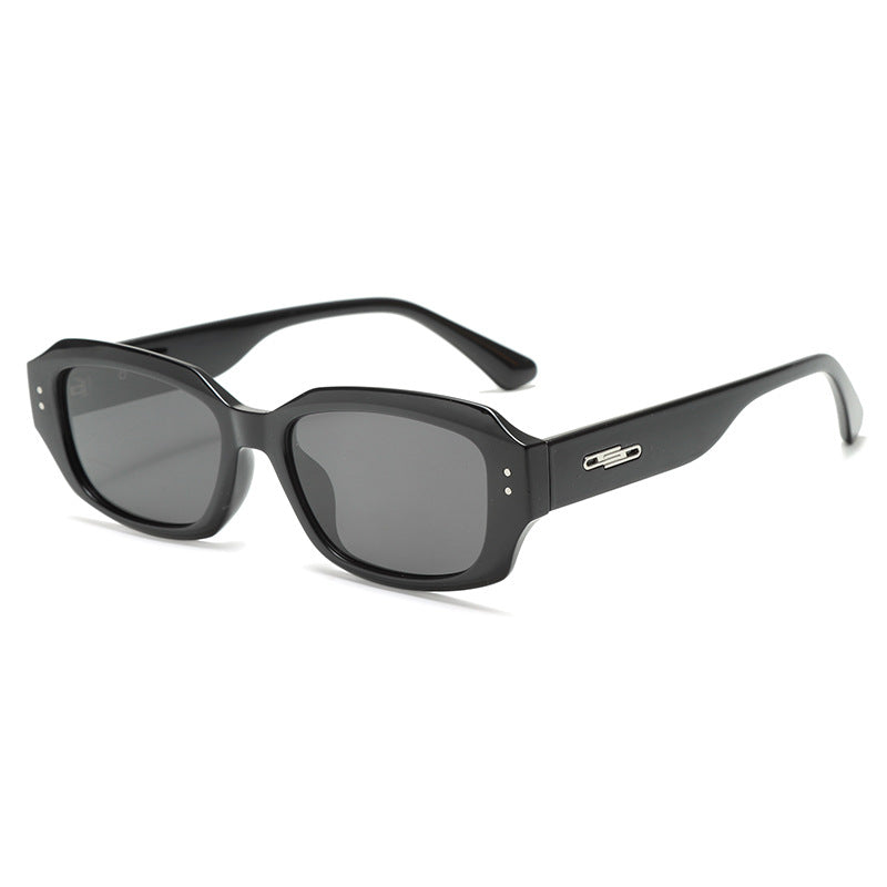 Damen modische quadratische Sonnenbrille mit innovativem transparentem Rahmen Karnz