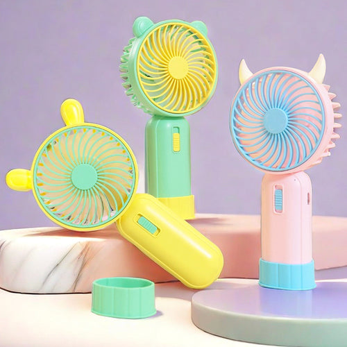 Damen Tragbarer Mini-Handventilator im verspielten Tierdesign Karnz