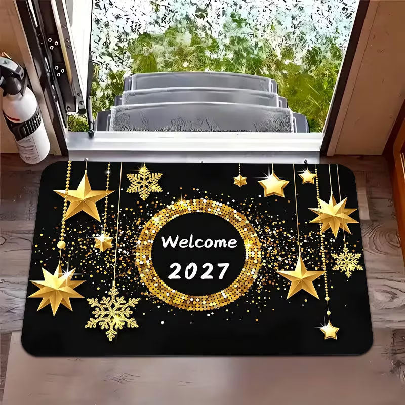 Neujahrsfeier Willkommenmatte Karnz