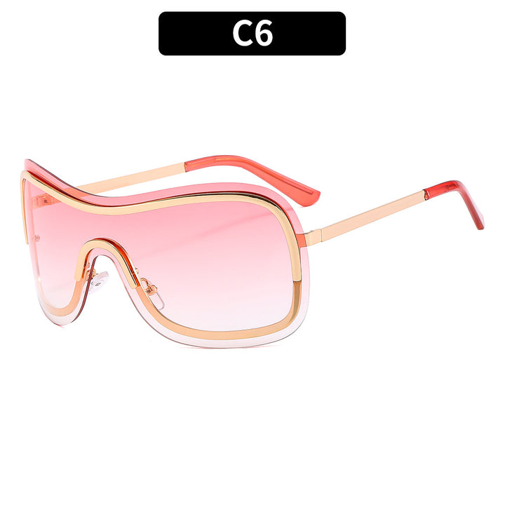 Oversized Retro Shield Sonnenbrille