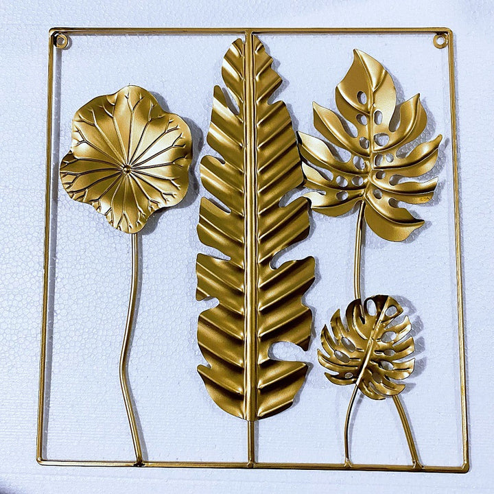 Dekorative Metall-Wandkunst mit Blätterdesign Karnz