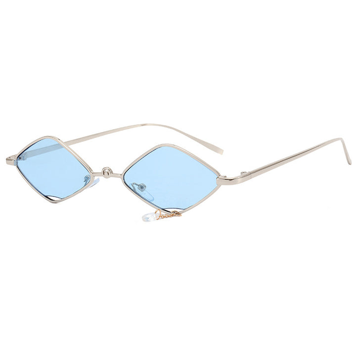 Damen modische Sonnenbrille mit facettiertem Rahmen Karnz