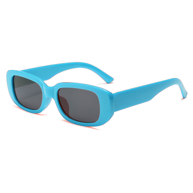 Damen Modische rechteckige Sonnenbrille mit verstellbaren Nasenstege Karnz