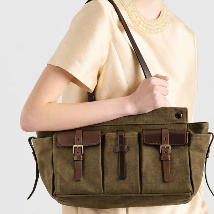 Multi-Taschen Canvas Tote Handtasche