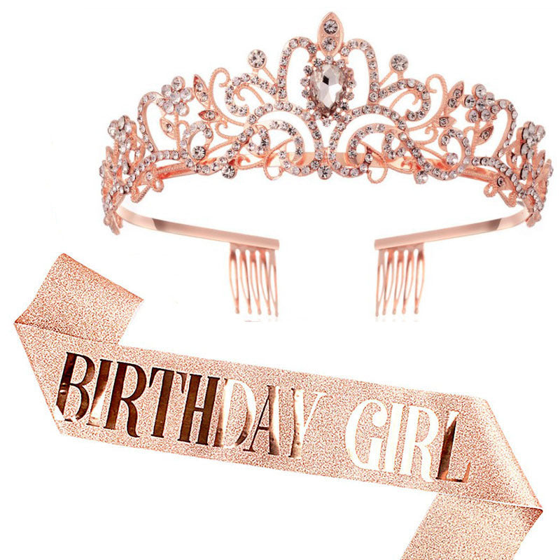 Damen Festliche Tiara mit schimmernden Strasssteinen Karnz