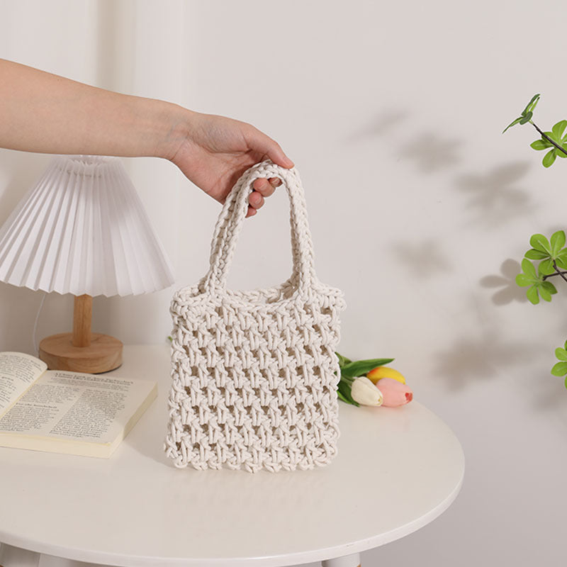 Damen Stilvolle geflochtene Handtasche Karnz
