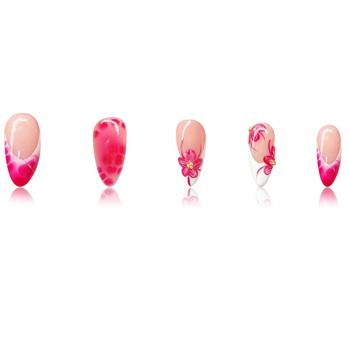 Künstlerische Blumen Stiletto Nagelkunst Karnz