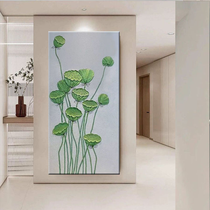 Elegante botanische Relief-Wandkunst