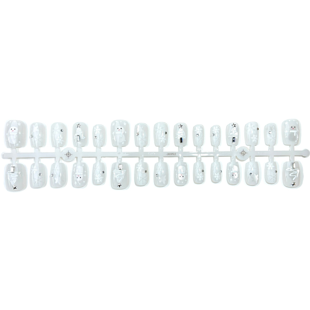 Künstlerisches, winterliches Press-On-Nagelset