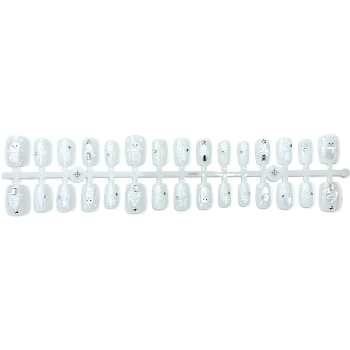 Künstlerisches, winterliches Press-On-Nagelset