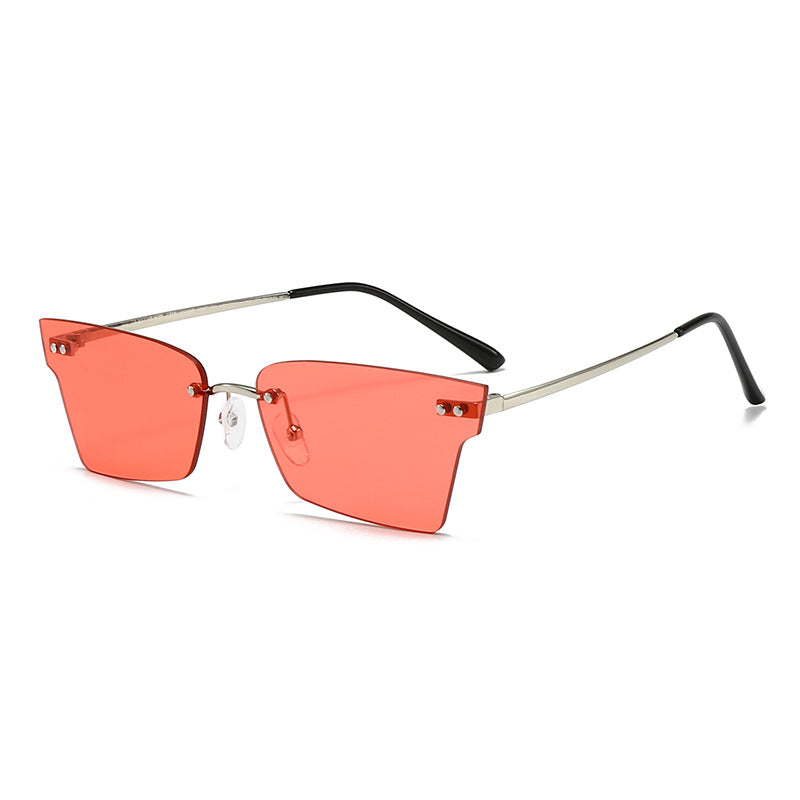 Damen trendige geometrische Sonnenbrille mit ultraleichtem Rahmen Karnz