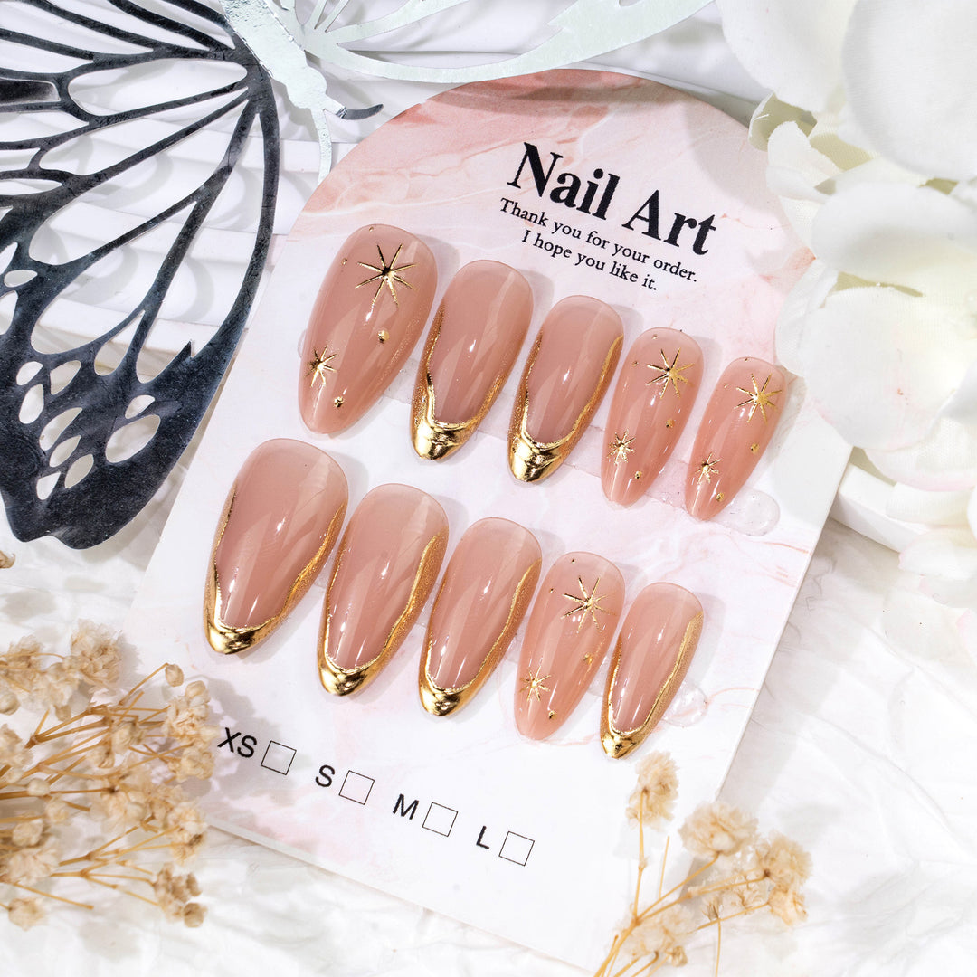 Glamouröses dekoratives Press-On-Nagelset