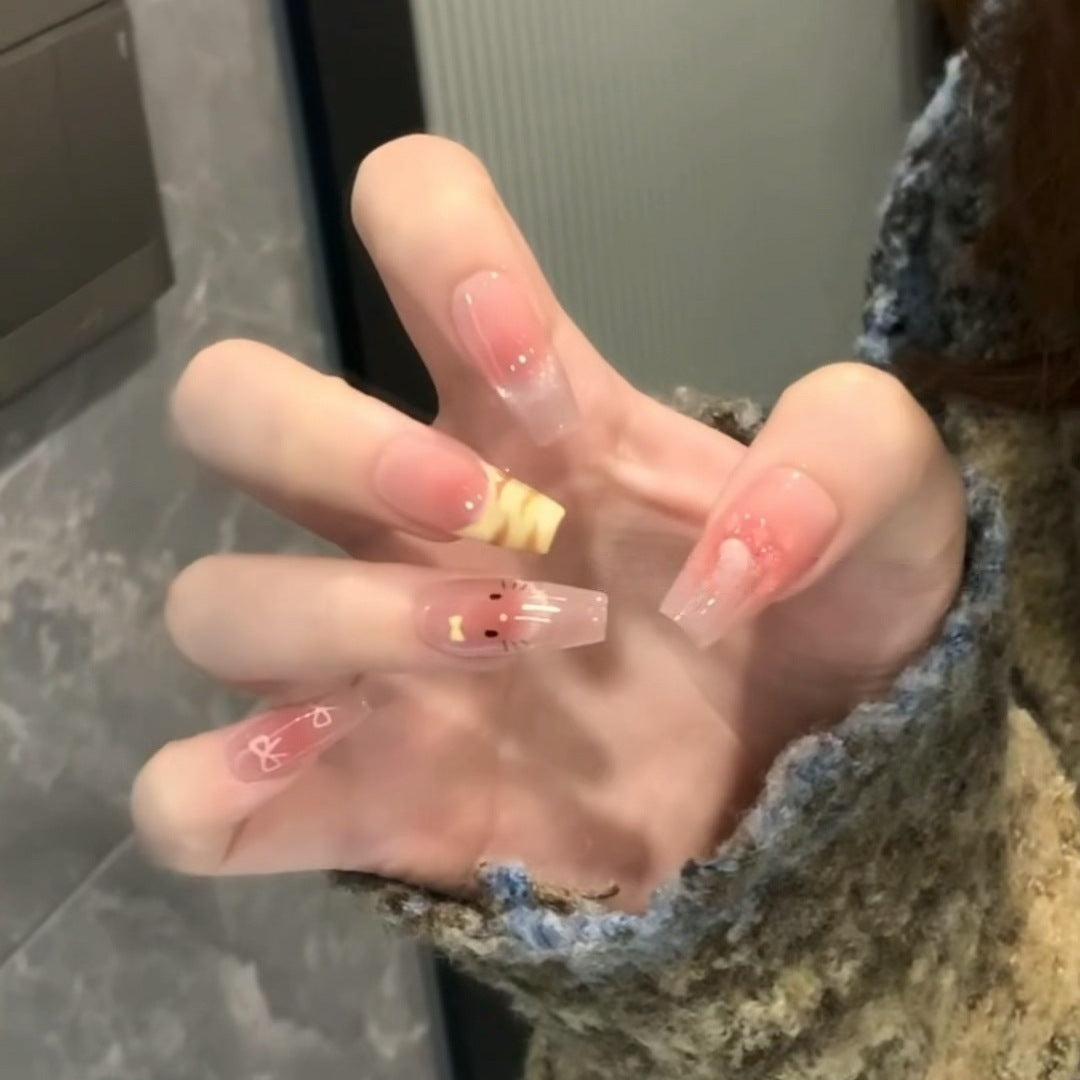 Glänzendes Ombré Press-On Nagelset