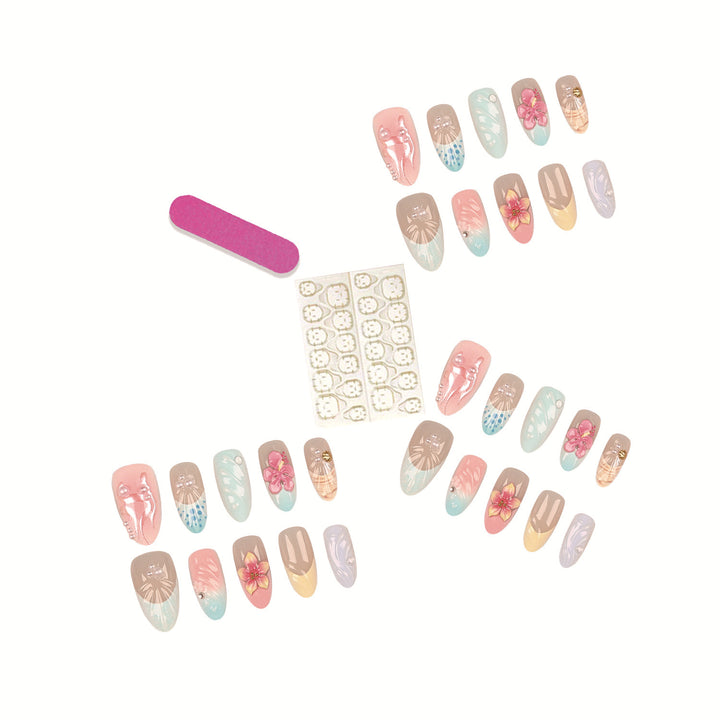Premium Press-On Nail Tips Set mit Kleber und Feile