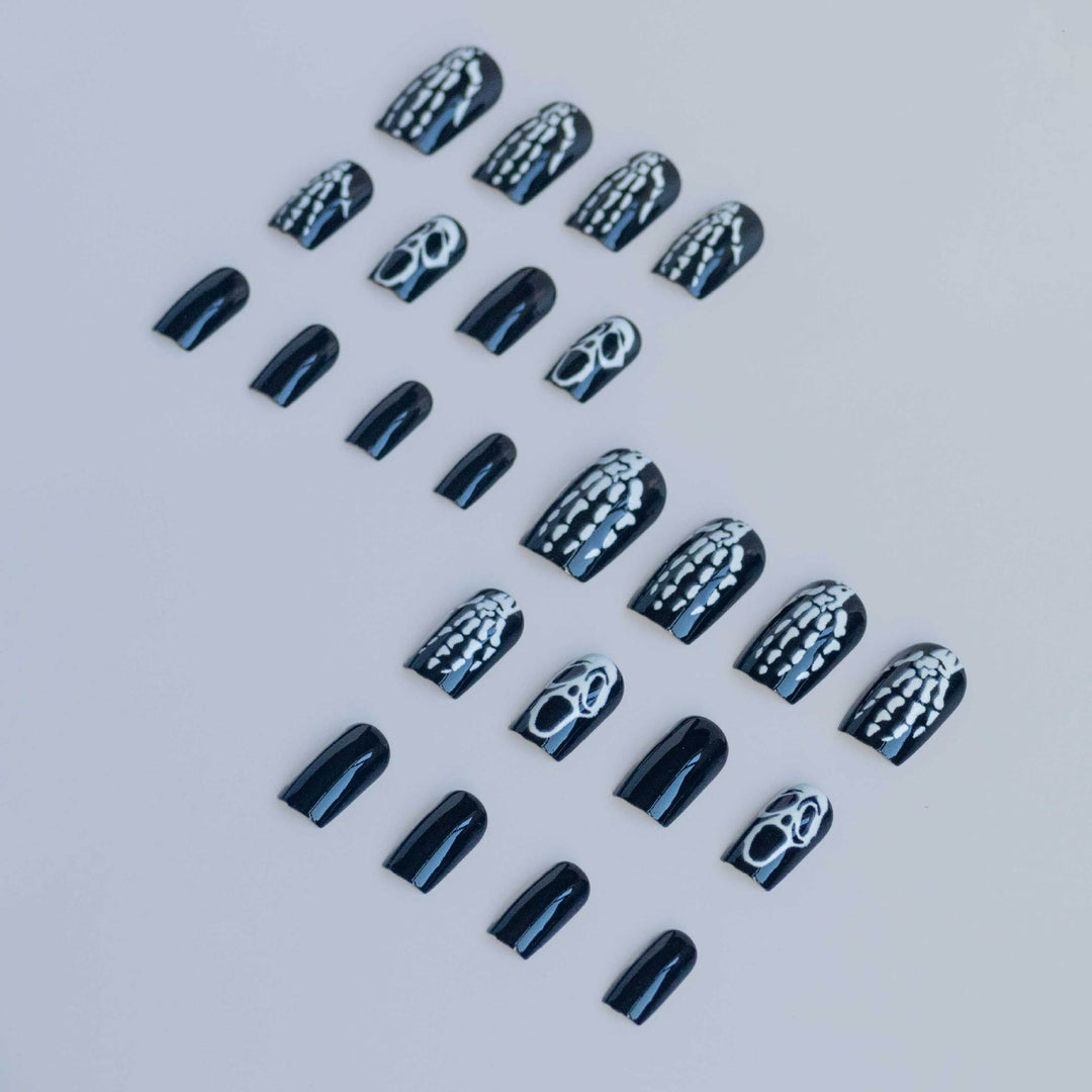 Künstlerisches Skelett Nagelkunstset